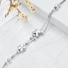 SOULMEET Butterfly Clover Layered Anklet Sterling Silver Luck Anklets for