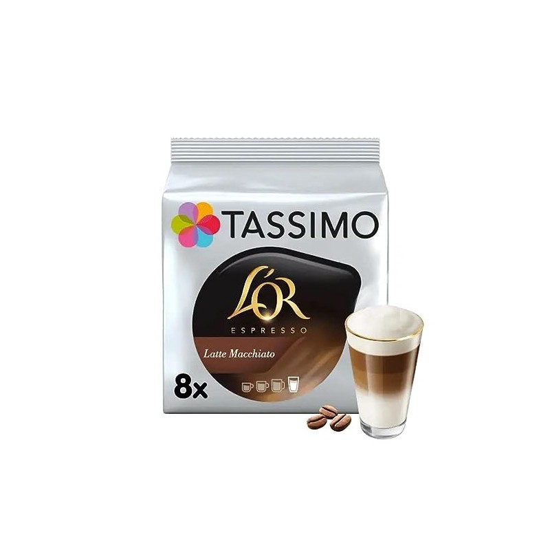 Tassimo L'OR Latte Macchiato Coffee Pods, 8 each