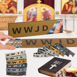 30PCS WWJD Bracelets-What Would Jesus Do-Upgraded Secure Metal Clasp-Christian Faith Bracelets for Men & Women-9.8 Inch Inspirational Jesus Bracelet (mixed color)