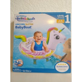 SwimSchool Level one introducting to water Baby Unicorn Glitter Swimming Ring 6-18 Months