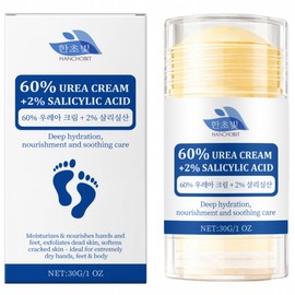 Hanchobit 60% Urea Cream 2% Salicylic Acid Foot Cream Stick Hand and Feet Dead Skin Calluses Care Heel Balm Urea Foot Stick, 30g, 1 Piece, 1 Piece / 한초빛 60%우레아크림 2%살리실산 풋크림스틱 손 발 각질 굳은살 케어 힐밤 유레아풋스틱, 30g, 1개, 1개입