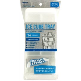 Iseto I-537 Ice Cube Tray with Lid, Ice Cube Tray, 14 Ice Cubes