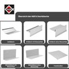 INEFA Angle Sheet Roof without Waterfold Aluminium 200 cm, Silver,