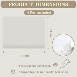 QNBCAA 4Pcs Cat Litter Box Pee Shields Litter Box Shields Litter Box Splash Guard for Open Top Litter Box Litter Box Privacy Screen Transparent Easy Clean -Litter Box Not Included