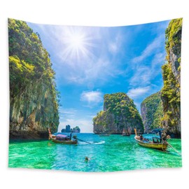 Forest Tapestry,Scenery Wall Mountain Tapestry,for Home Office Dorm Indoor and Outdoor Decoration Large Size 59(W) x59(L) Inch (GTHJ 349)