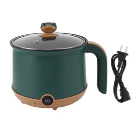 1.8L 600W Electric Pot with Detachable Power Cord Green Non Stick Dual Power Adjustment Boil Dry Protection Electric Cooking Pot EU Plug 220V
