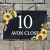 Badgemaster Modern Anthracite House Number Sign Plaque Stainless Steel Standoffs