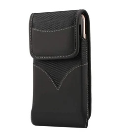 DFV mobile - Holster Case Cover Nylon with Rotating Belt Clip for vivo Y11 (2019) - Black