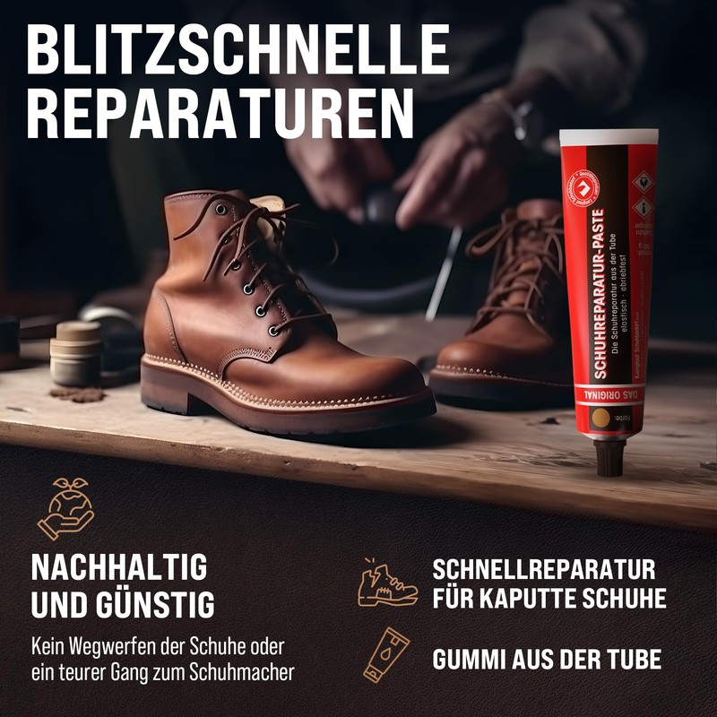 Langlauf Schuhbedarf Repair Paste Shoes and Shoe Soles, Shoe Repair