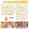 BIVYAX 4 Sheets Temporary Tattoos for Women, JGA Tattoos Gold
