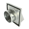 SPARES2GO Stainless Steel Cowled External Extractor Wall Vent Outlet with