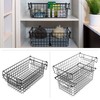 Home-Complete Nesting Storage Bins Stackable Wire Baskets, Set of 2,