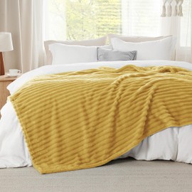 Bedsure Bedsure Honey Fleece Blanket for Couch - GentleSoft Cozy Soft Blankets for Women, Cute Small Throws for Girls, 90x90 Inches