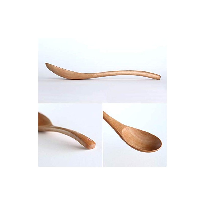 White House Wooden Bowl Spoons, Set of 5, Length 162mm