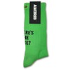 Amerib Back Logo Crew Socks, 30 Neon Green