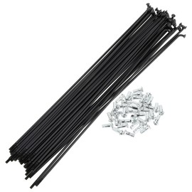 RATCHROLL 1 Set Universal Bicycle Spokes 12G 249mm Length Bike Wheel Spokes Nipple Black Carbon Steel