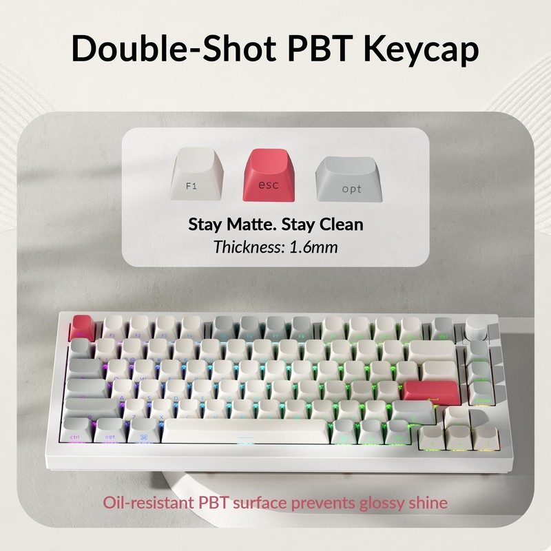 Keychron OSA Profile Double-Shot PBT Side-Printed Keycap Set, 141 Keys,