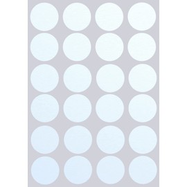 Royal Green White Stickers Round Labels - Circle Stickers Dots 25mm - 120 Pack