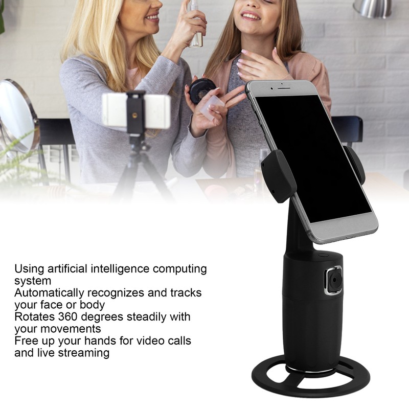 Auto Face Tracking Tripod 360 Degrees Rotation Smart Shooting Phone