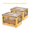 Aimondow 2 Pack Plastic 4 Doors Collapsible Storage Bins with