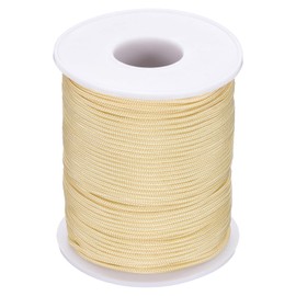 PATIKIL Nylon Cord 1.5mm x 55 Yards, Bracelet String Braided Nylon Thread Chinese Knotting Cord for Jewelry Making Beading Necklaces Blind Wind Chimes, Beige
