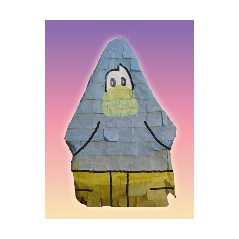 "Handmade" MINI PINATA PENGUIN BIRTHDAY BIRD TOY DECORATIONS CUTE PULL