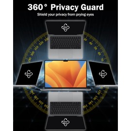 F FORITO 17.3 Inch 16:9 360° Laptop Privacy Screen Protector, Anti Peeping and Anti Glare Laptop Privacy Shield, Reduce Eye Strain & Eye Protection