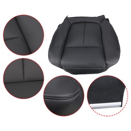AUTOKAY Black Driver Bottom Leather Seat Cover Fits for Ford F150 Lariat 2009-2014