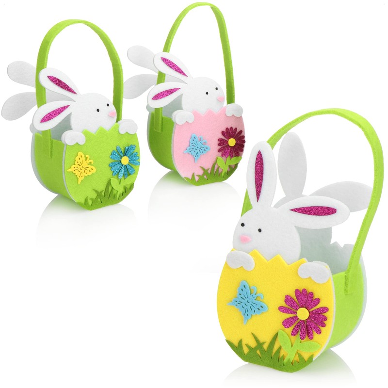 com-four® Felt Easter Basket for Filling - Felt Bag Easter