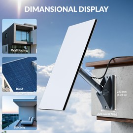 Starlink Gen 3 Mount Kit, Heavy-Duty Aluminum Roof/Wall Mount Accessories for Starlink V3, 5.5"x8.8" Stable Base, 90° Tool-Free Tilt, Insulation Guard, Satellite Dish Mounting Kit Pole & Pipe Adapter