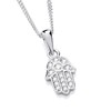 Old English Jewellers 925 Sterling Silver Hand of Hamsa Cubic