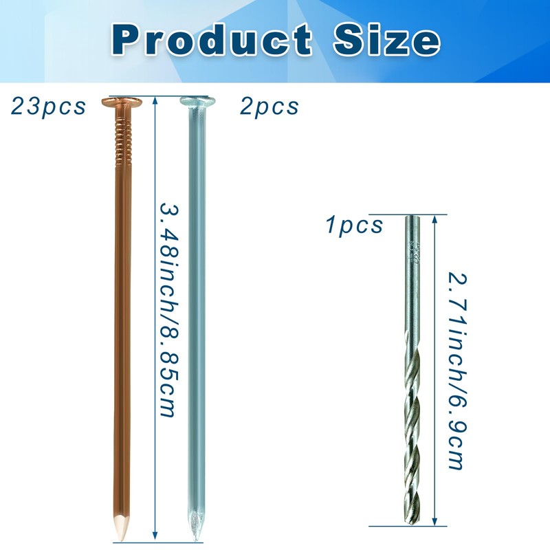 Solid Pure Copper Nails Spikes for Killing Trees Stumps Roots