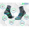 ZaTech Plantar Fasciitis Sock, Compression Socks (Gray/Black, Medium)