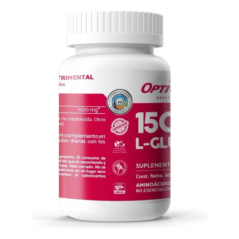 L- Glutamina, Con 90 Caps Optisport Recuperación Muscular