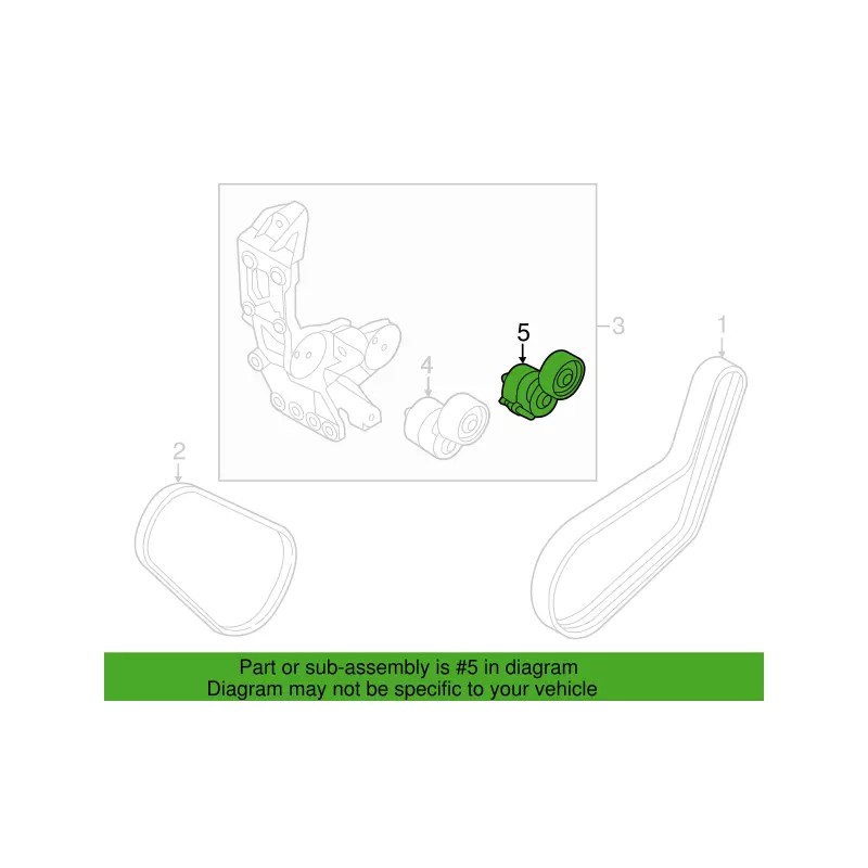 Hyundai, Kia GENUINE OEM Belt Tensioner for Sonata 11-15 Optima