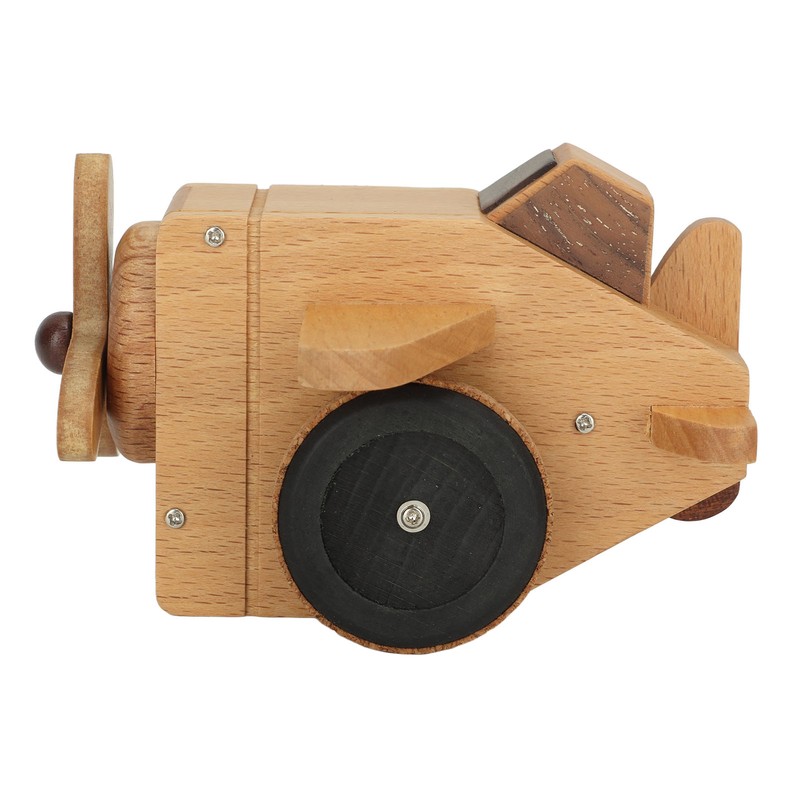 Fighter Music Box Aircraft Wood Craft Musical Box Birthday Christmas