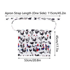 Chicken Egg Apron, Polyester Egg Collecting Holding Apron, Fresh Eggs Gathering Apron for Farmhouse Kitchen Home (L+S)