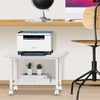 Lerliuo Under Desk Printer Stand, 2-Tier Industrial Mobile Printer Table
