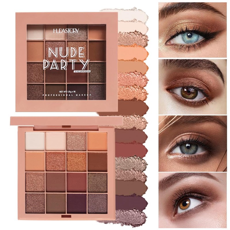 HUDA STORY TE1904C Rainbow Palette, 16 Colors Eyeshadow Palette, Professional