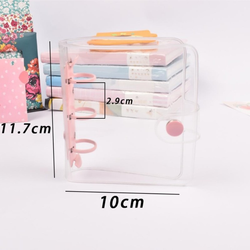 Sticker Album Transparent A8 3-Hole Mini Binder Office Supplies Refillable