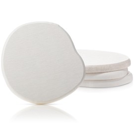 Diatomaceous Earth Coasters Set of 4，Cool Absorbent Quick-Dry Drink Coasters for Desks, Cute Modern Stone Design with Stylish White Aesthetic (4, White)