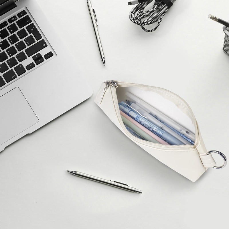 Fmeida PU Leather Pencil Pen Case Slim Design Pens Bag