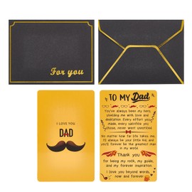 To My Dad Gifts Engraved Wallet Card from Son, Father‘s Day Gifts from Son, I Love You Dad Birthday Card - I'll Always Be Your Little Boy (Gold)