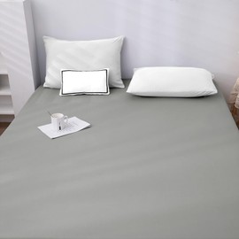 NAFAY LIVING Fitted sheet-Plain Dyed Ultra Soft Microfiber Bedding Sheet Set 25cm Deep- Non-Iron, Wrinkle Free & Breathable Bed Sheet (Grey, King)