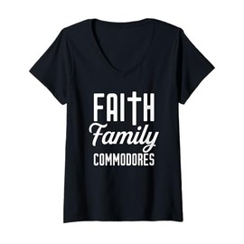 Womens Commodores Perry Faith Family HS V-Neck T-Shirt