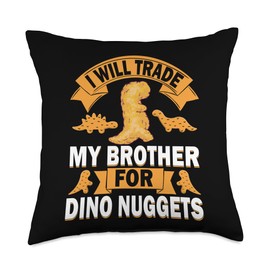 Dino Nugget Pillow Dino Chicken Nugget Lover Costume Throw Pillow