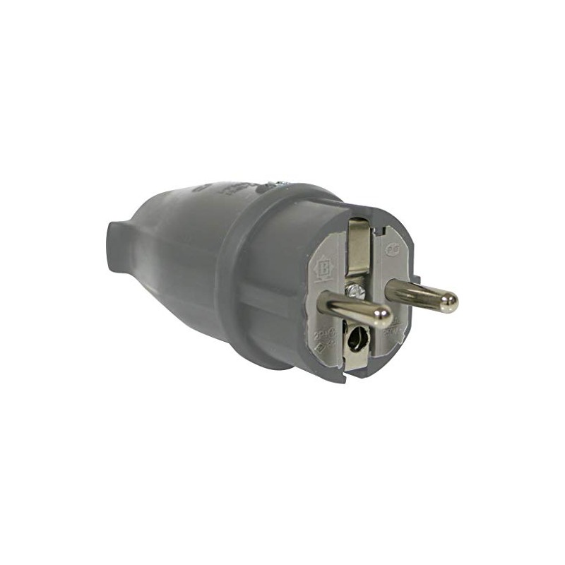 AW-Tools UPS Schuko Protective Contact Rubber Angle Plug IP44 16A