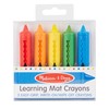 Melissa & Doug Learning Mat Crayons - 5 Colors