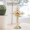 Metal Enamel Crosses Enamel Coating Anti Rust Gold White Crosses