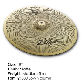 Avedis Zildjian Company L80 Low Volume Crash Ride Cymbal - 18 Inches
